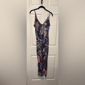 Multicolor Sleeveless Maxi Dress Swim Cover Up